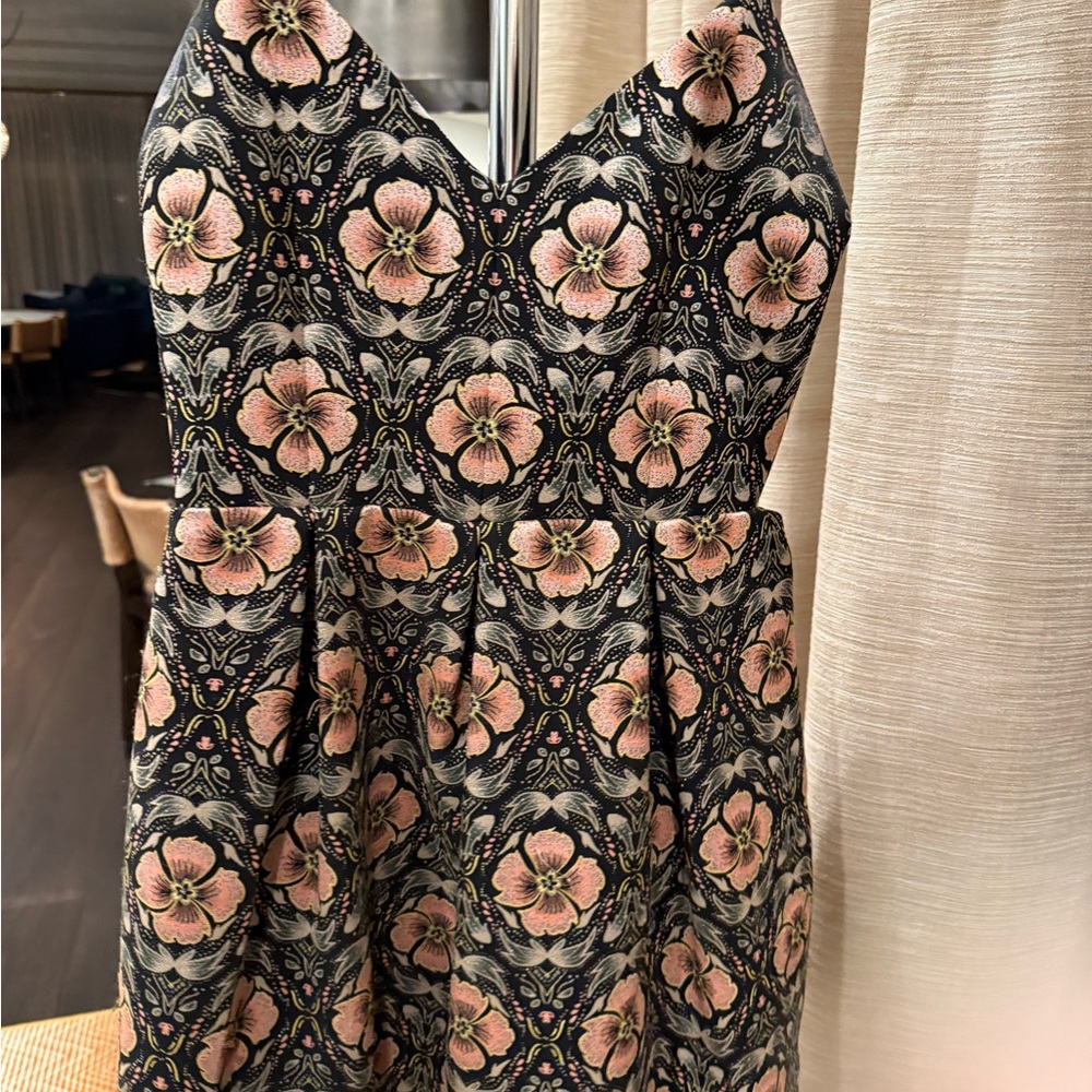 Alice + Olivia Black and Pink Floral Dress
